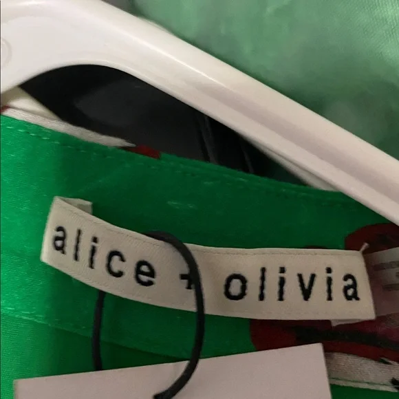 Alice + Olivia Green and Red Dress - Picture 3 of 7
